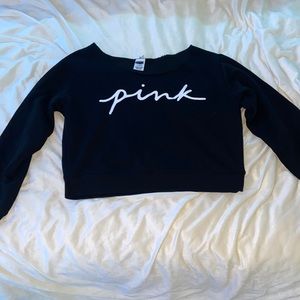 Pink Victoria’s Secret off the shoulder long sleeve